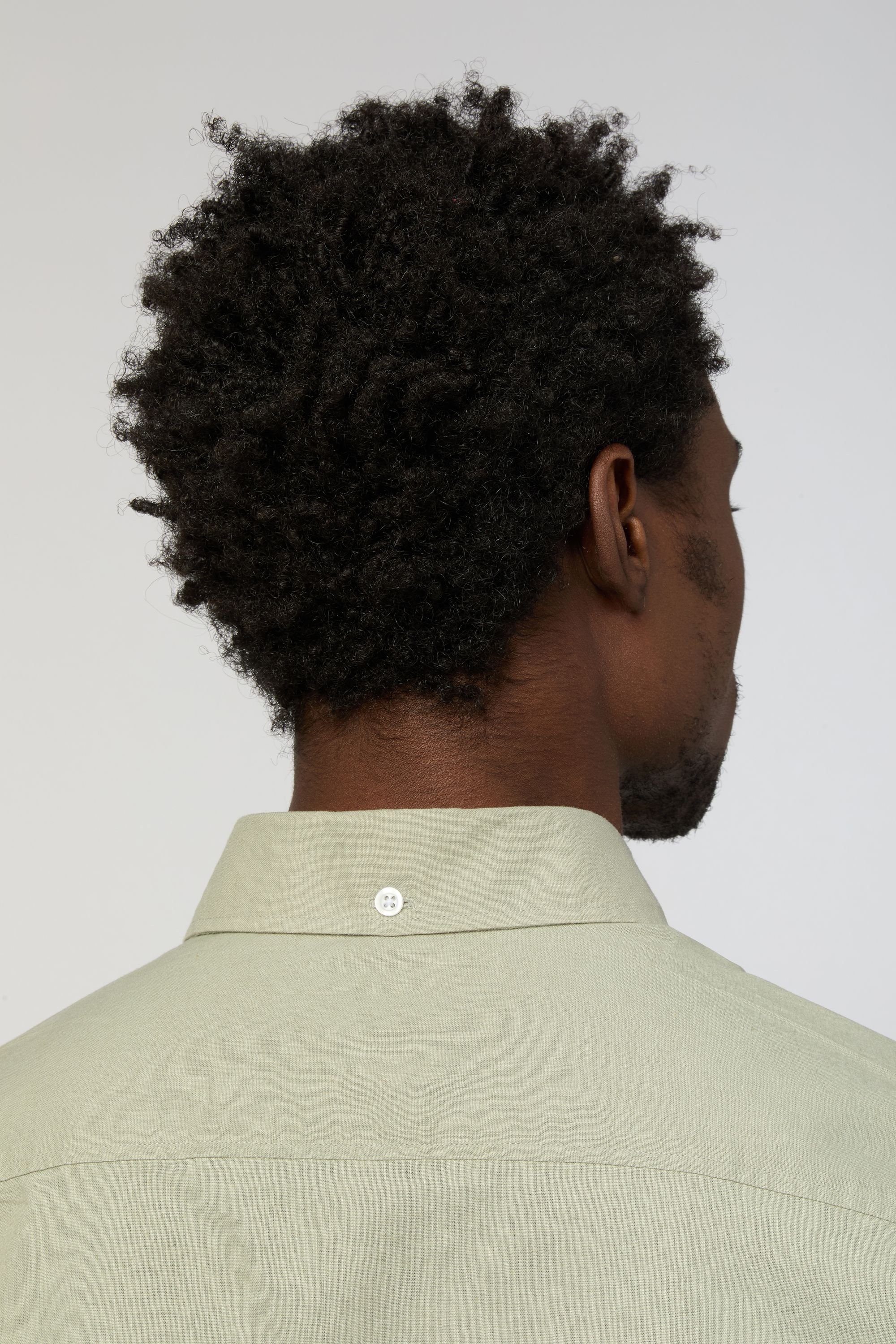 Melka Melka Men's Linen Shirt in Green - 4