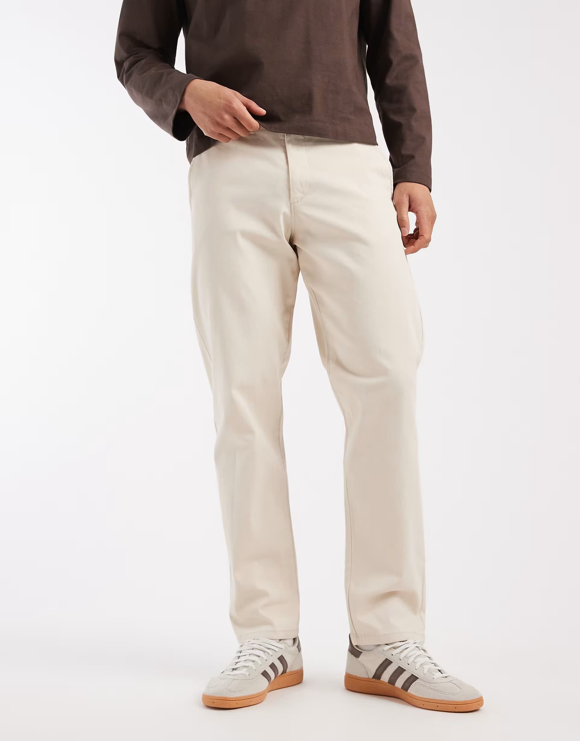 ASOS ASOS JJ Rebel Loose Fit Chinos in Cream
