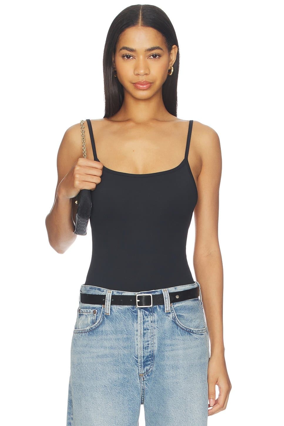revolve Revolve Black Open-back Bodysuit