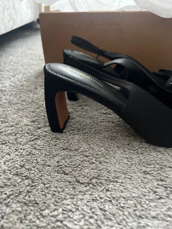 River Island River Island Black Bow Shoes UK 8