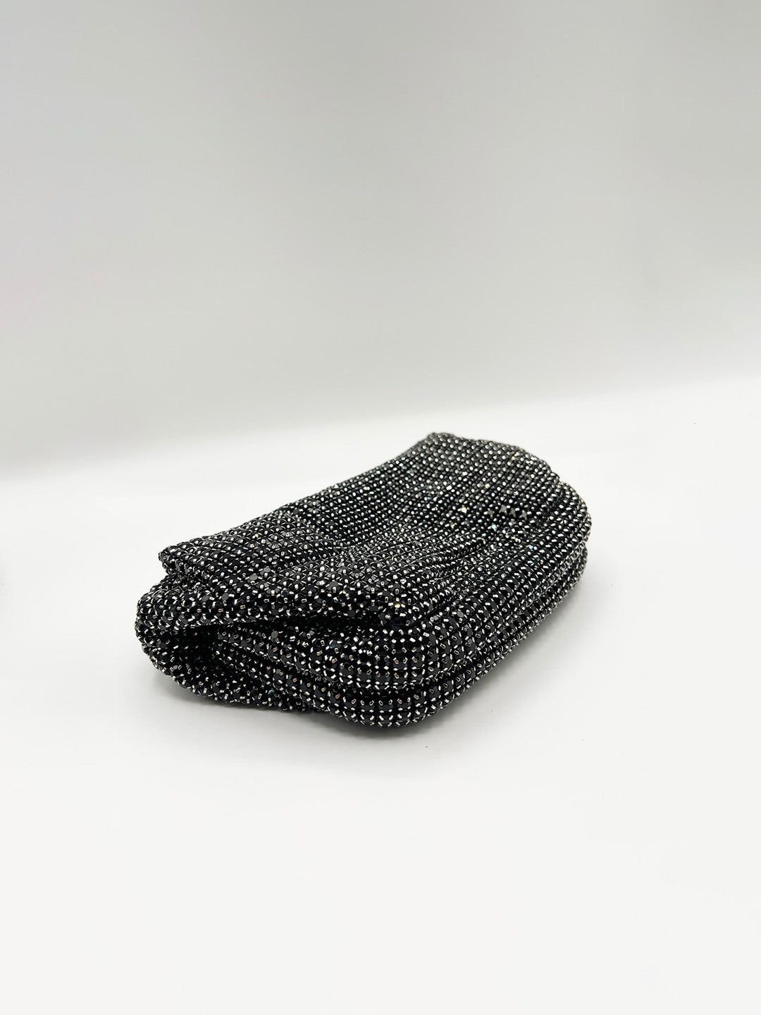 SVNX SVNX Women's Crystal Pouch Clutch Bag in Black - 4