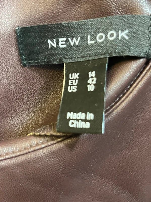 New Look New look leather plum dress size UK14