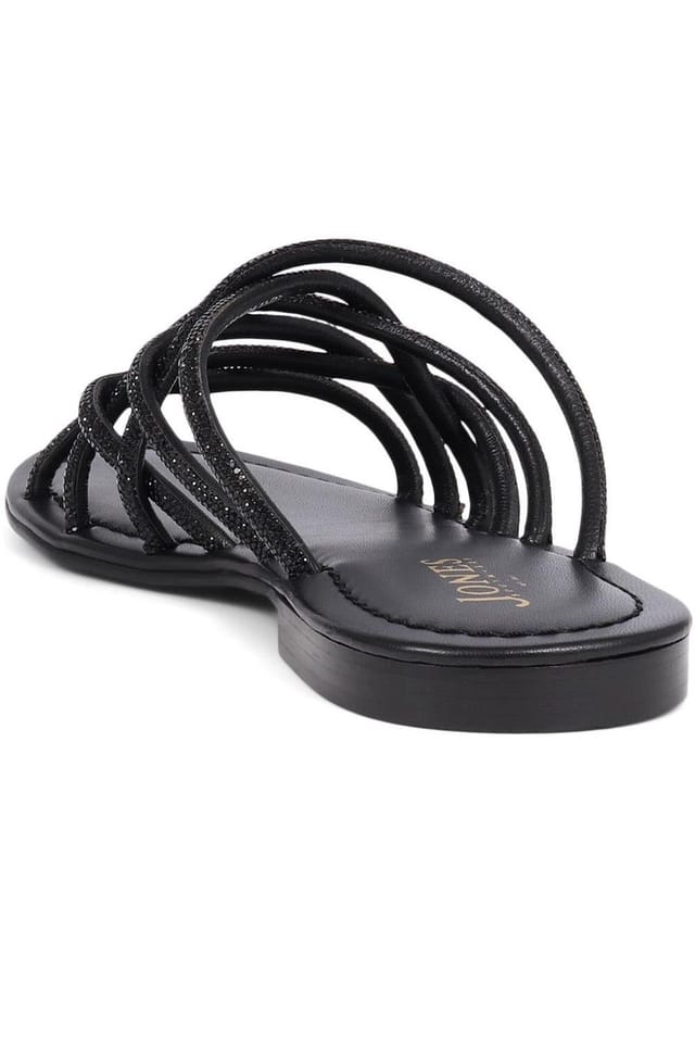 Jones Bootmaker Jones Bootmaker Women's Hira Jewelled Leather Sandals in Black - 3