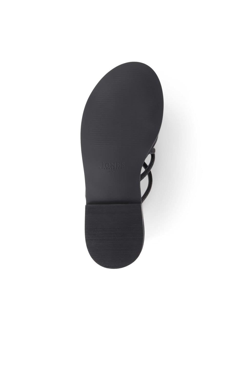Jones Bootmaker Jones Bootmaker Women's Hira Jewelled Leather Sandals in Black - 4