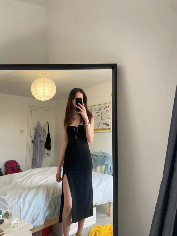 Bershka Black bershka long dress - 1