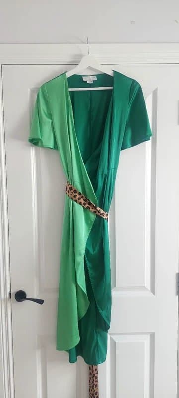 Never Fully Dressed Stunning 2 tone dress, animal print wrap dress