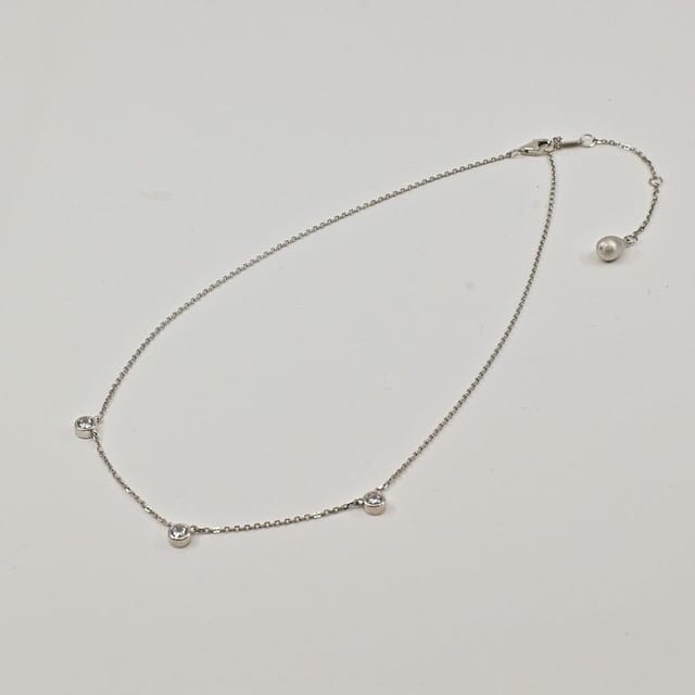 Nudie Jewellery Nudie Jewellery Women's 'Nudie' Avalon CZ Necklace in 18k Gold or Sterling Silver - 3