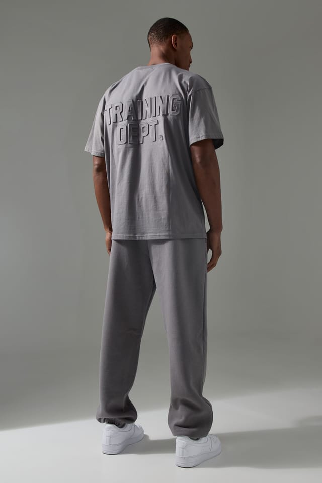 Training Dept. Training Dept. Men's Training Dept Oversized Embossed T-shirt in Charcoal - 2