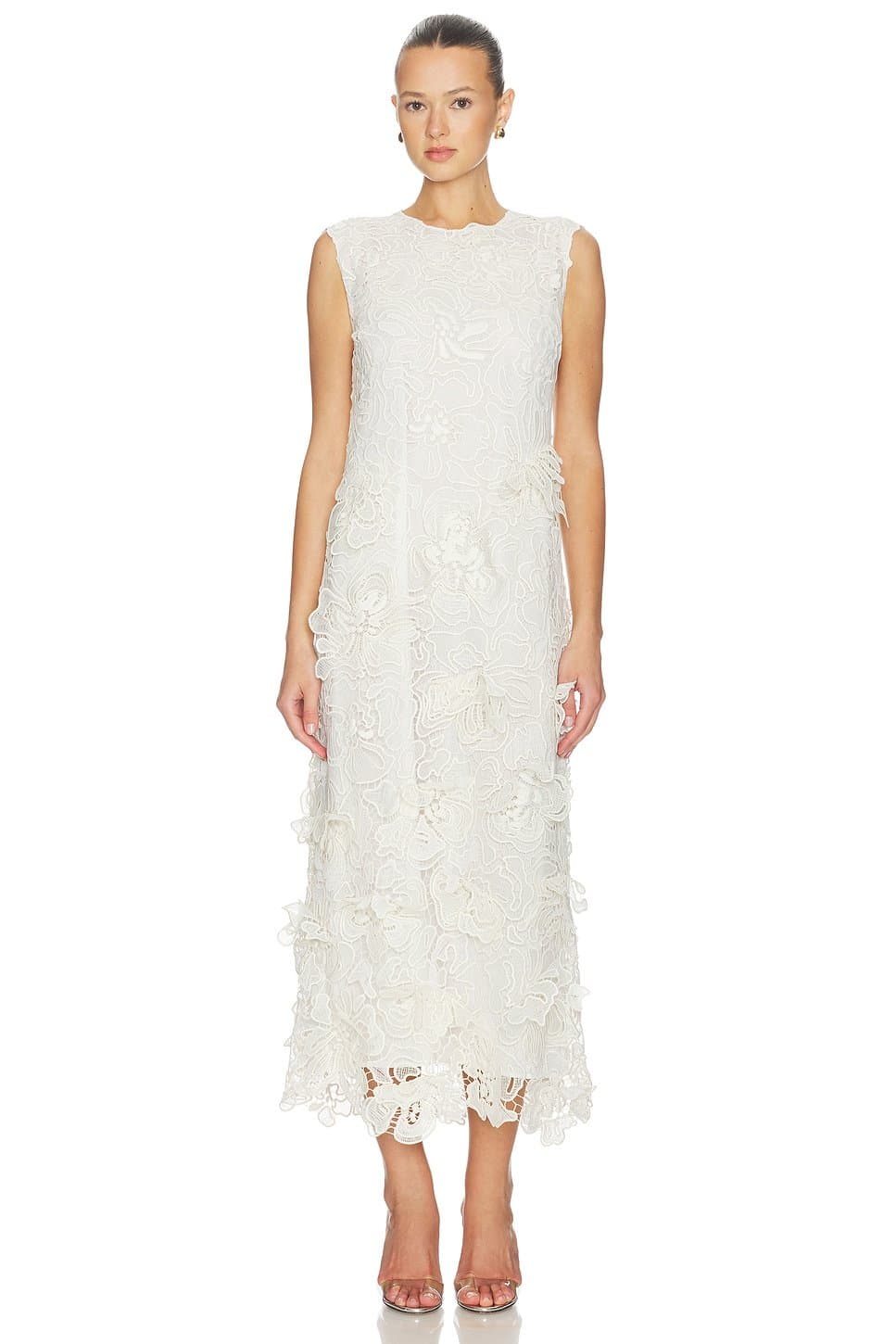 revolve Revolve Dahlia Lace Midi Dress in White