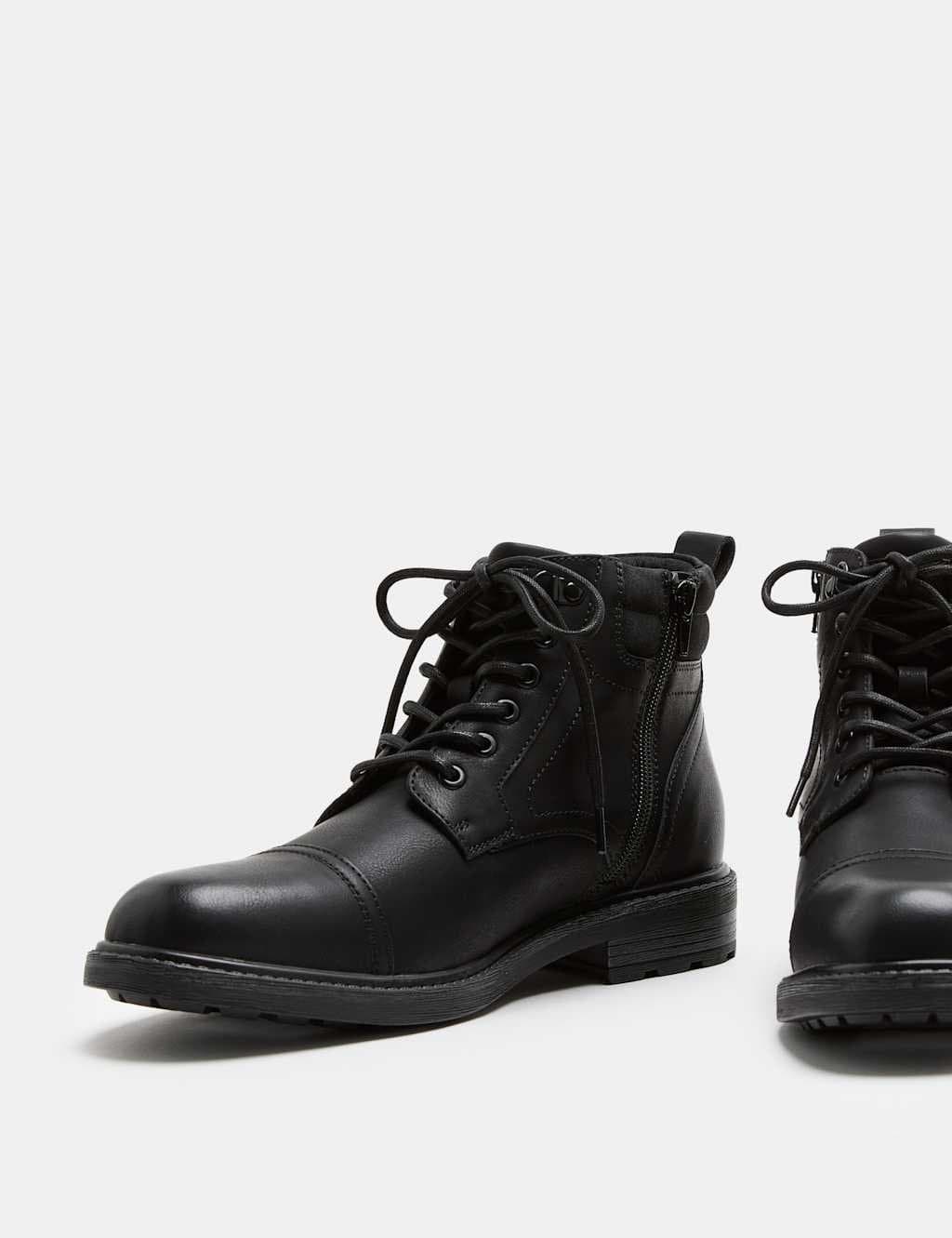 Marks & Spencer M&S Lace Up Casual Boots Black