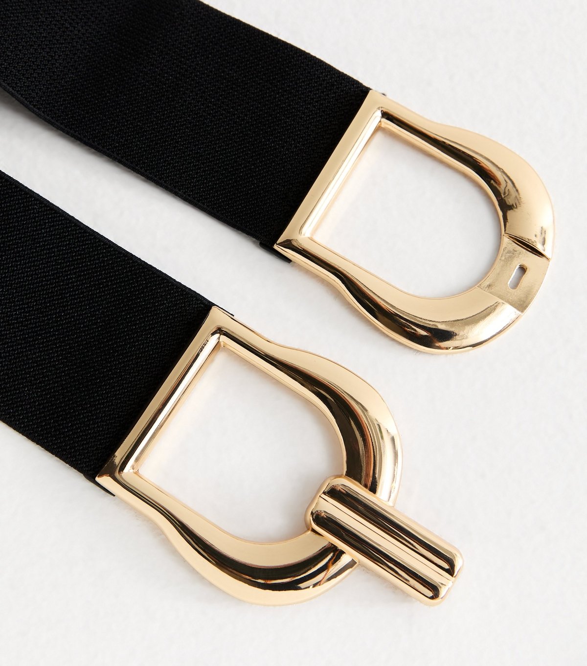 New Look Black Buckle Stretchy Belt New Look - 3
