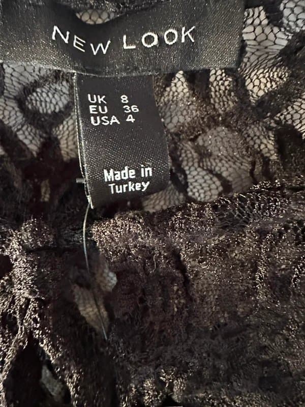 New Look New look black lace tie front cardigan 8