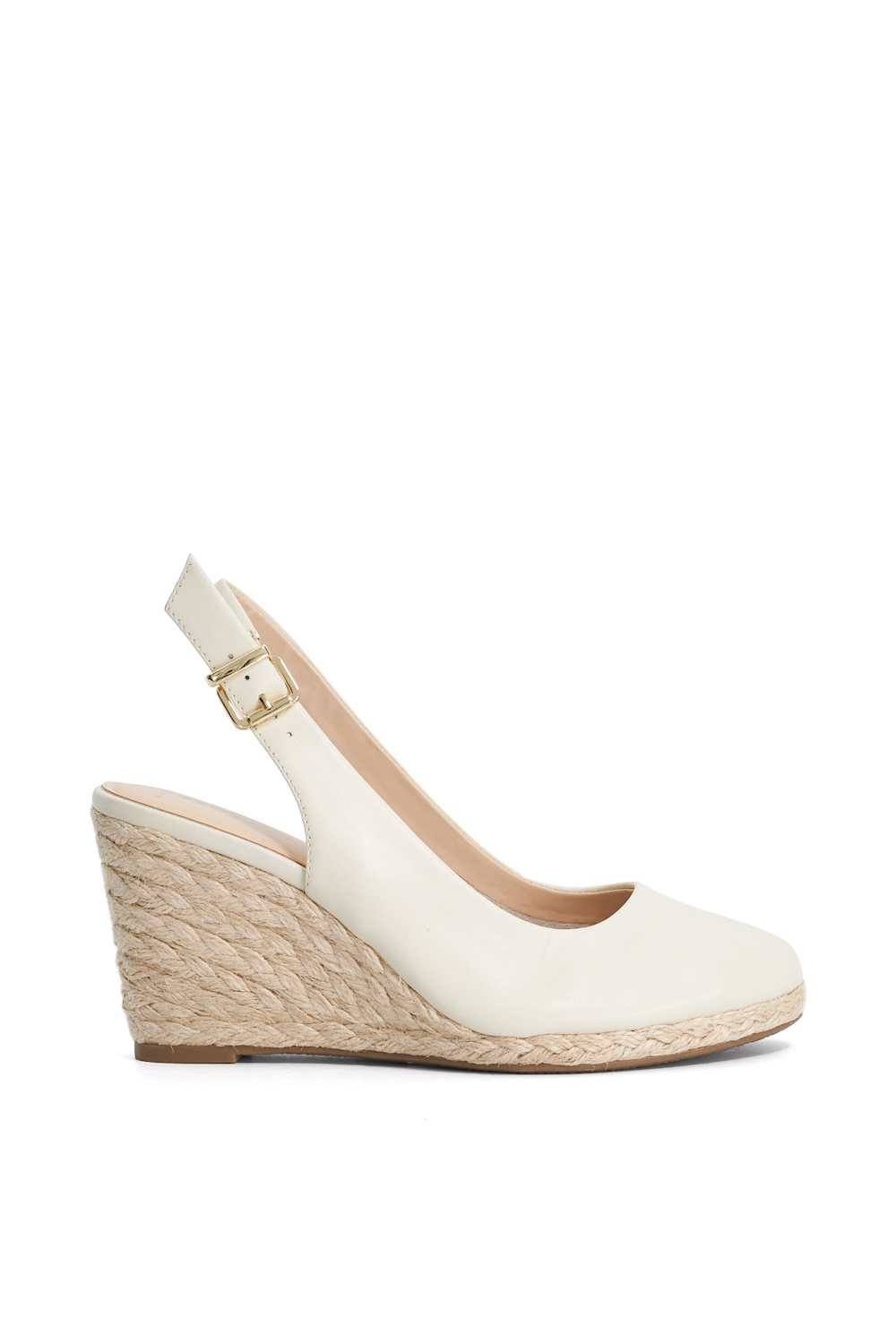Dune London Dune London Women's Wide Fit 'Capable' Leather Wedges in Natural - 2