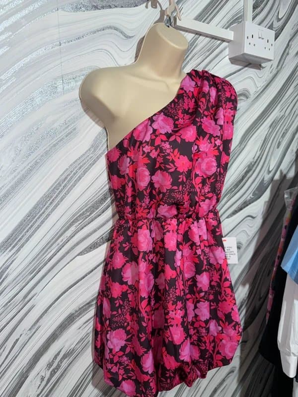 ASOS Design 🌸 Asos Design One Shoulder Floral Mini Dress | UK 10 | BNWT 🌸