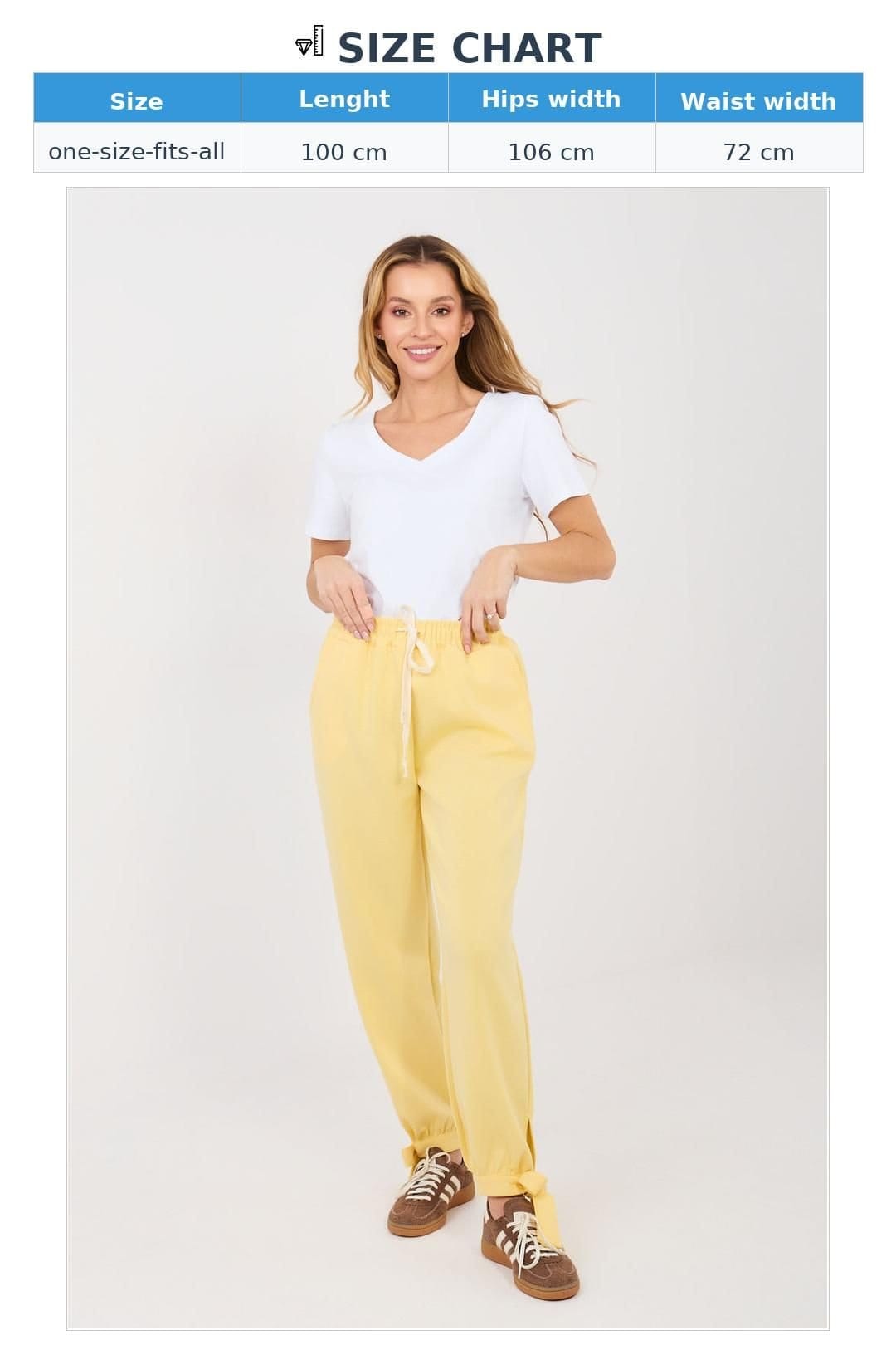 Love Lace Love Lace Women's Casual High Waist Jogger Sweatpants with Pockets in Yellow - 4
