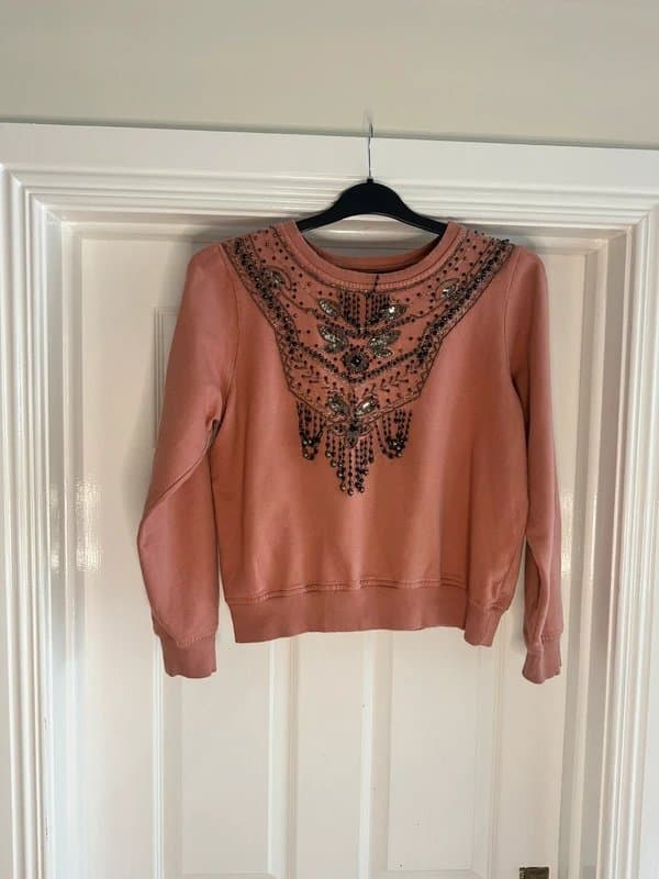 Topshop Topshop Embellished Sweatshirt – Size 10