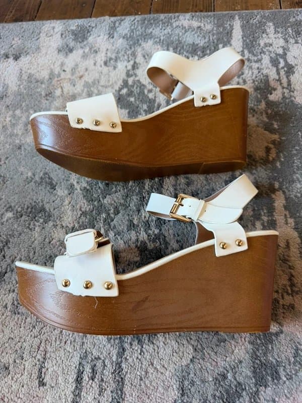 Miss KG Miss KG Kurt Geiger white wedge sandals. Size 7