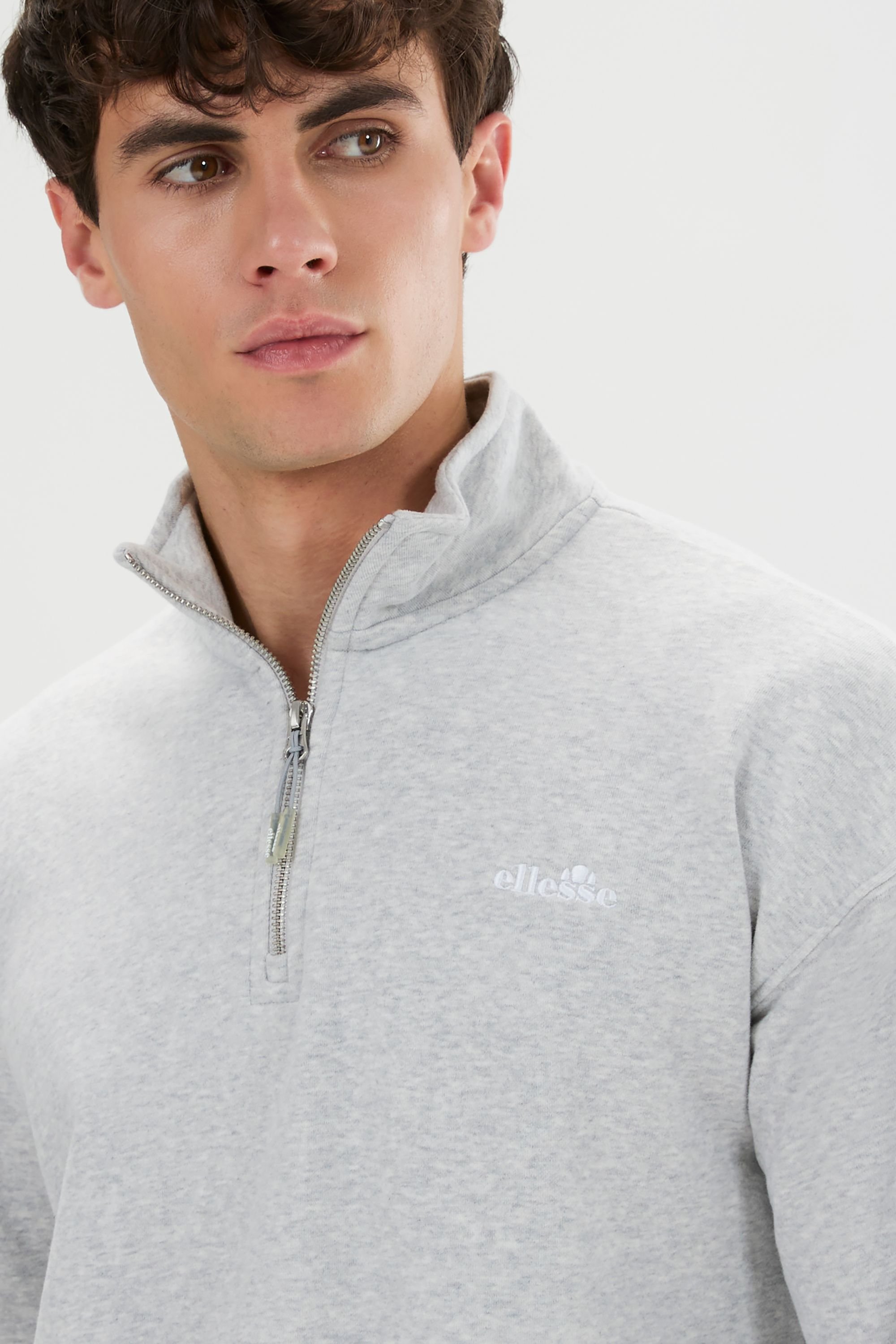 Ellesse Ellesse Men's Arivalo 1/4 Zip Top in Light Grey - 3