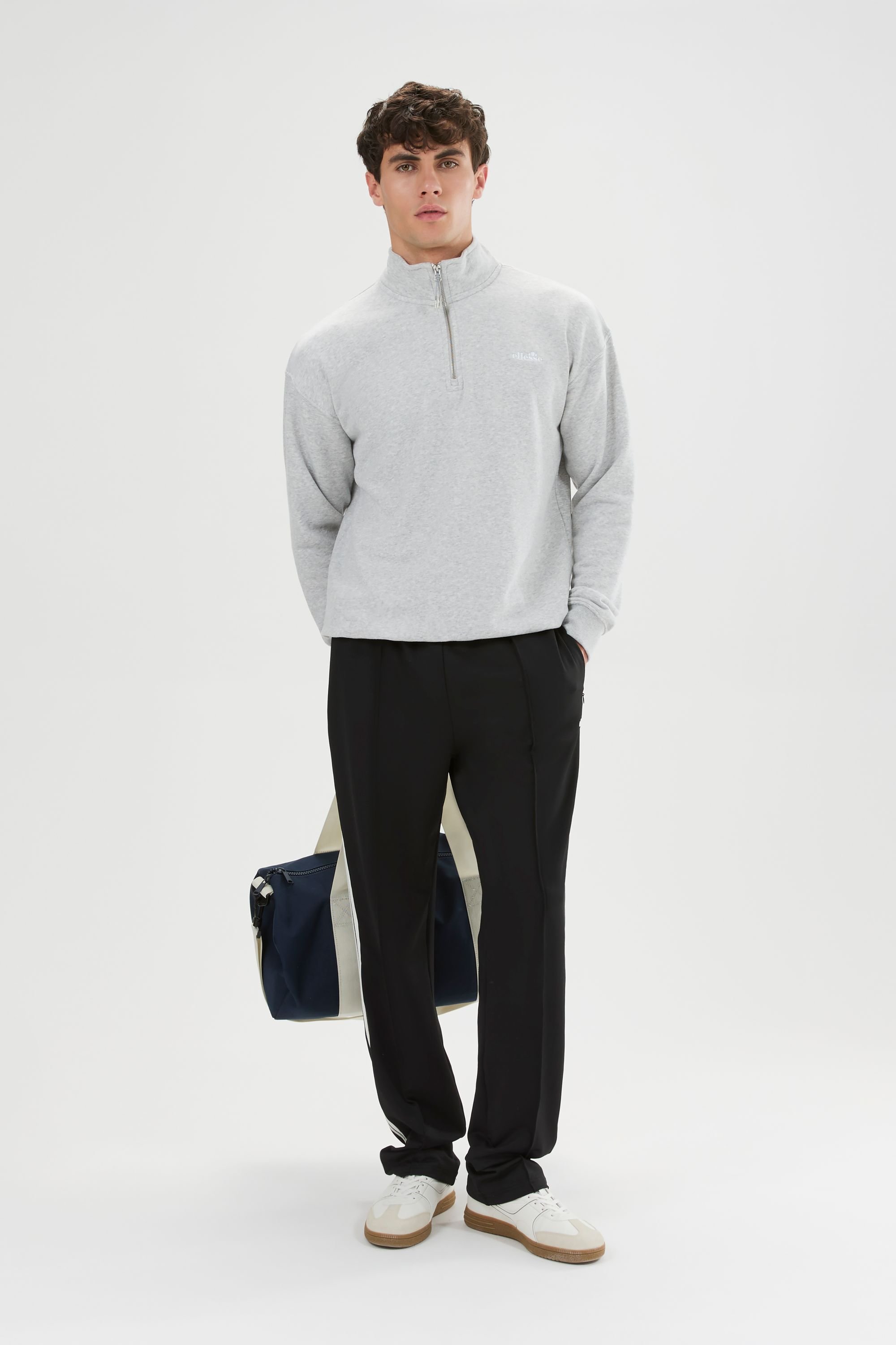 Ellesse Ellesse Men's Arivalo 1/4 Zip Top in Light Grey - 4