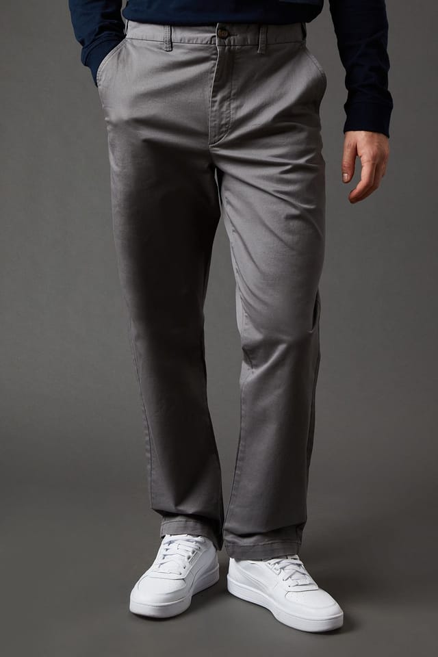 Maine Maine Men's Premium Chino Trousers in Grey - 2