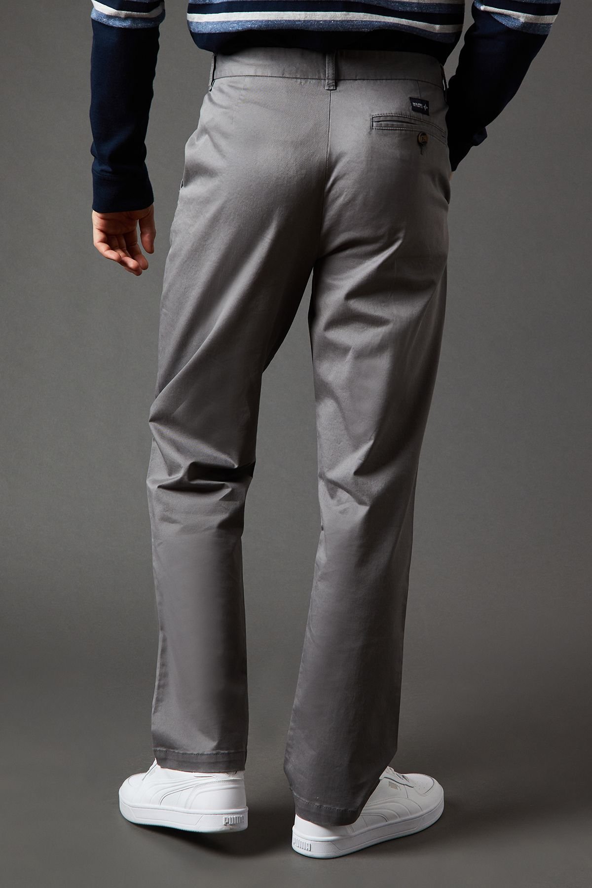 Maine Maine Men's Premium Chino Trousers in Grey - 3