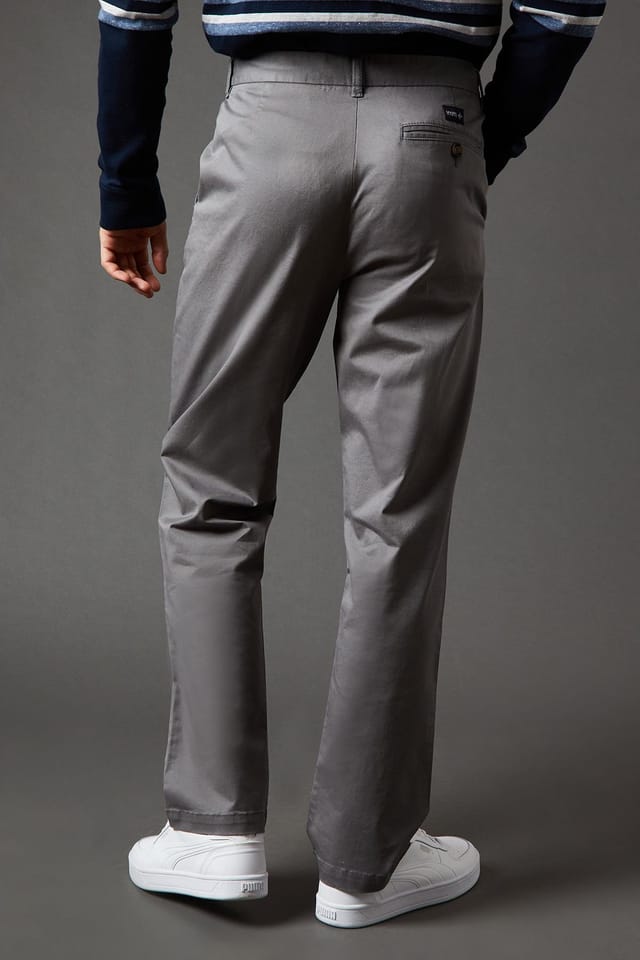 Maine Maine Men's Premium Chino Trousers in Grey - 3
