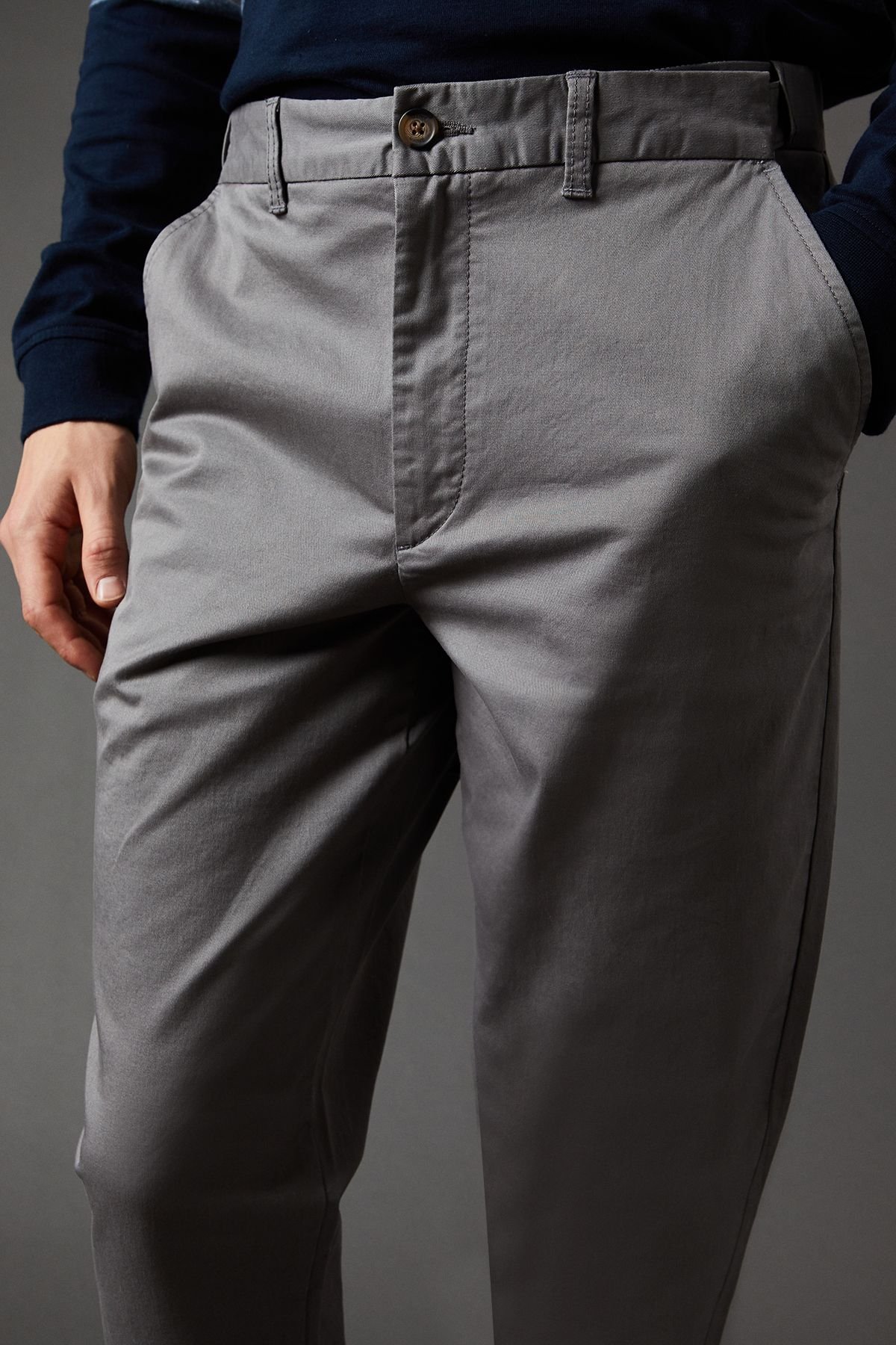 Maine Maine Men's Premium Chino Trousers in Grey - 4