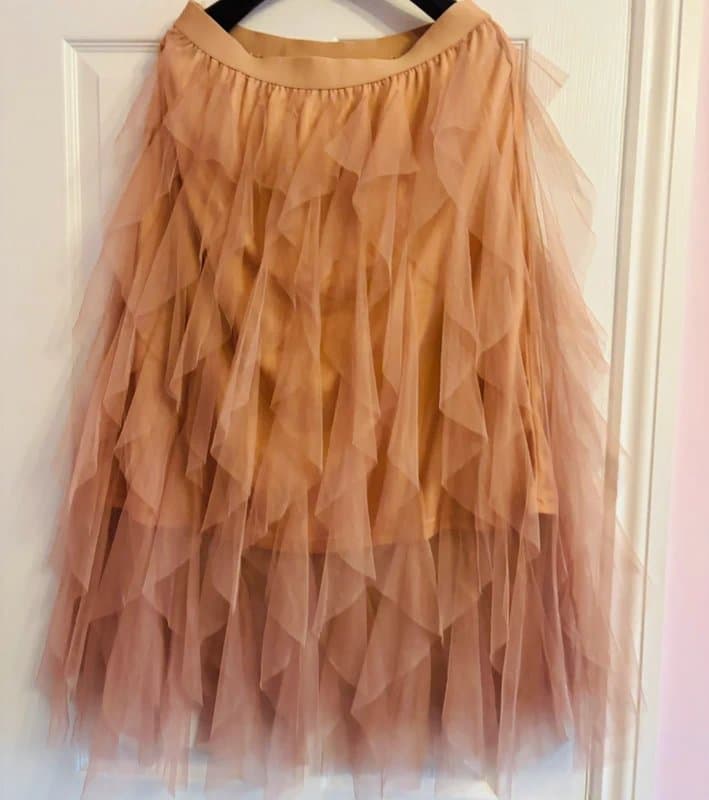 Boohoo Boohoo cute wedding party holiday rara ruffle maxi skirt 14 same day post