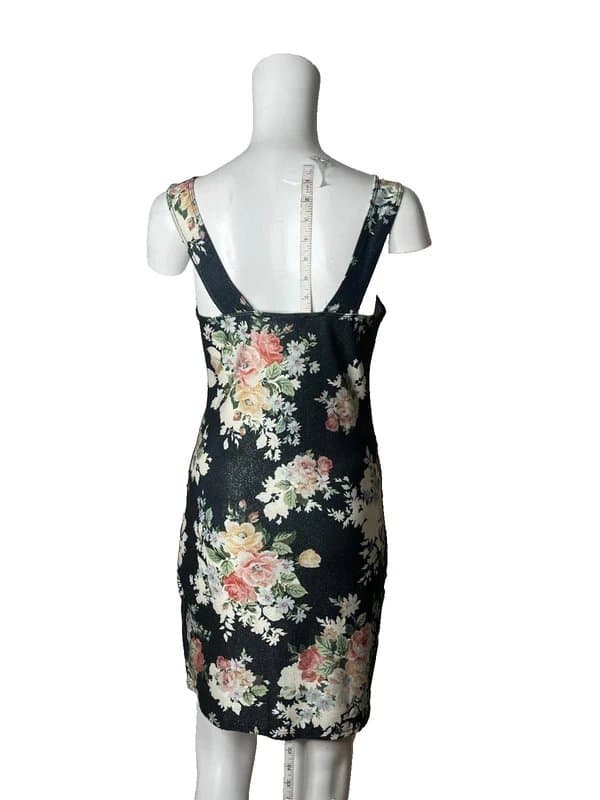 New Look New Look Sheath Dress Size 12 Black Floral Stretch Womens NEW EU 40 RRP £19.99