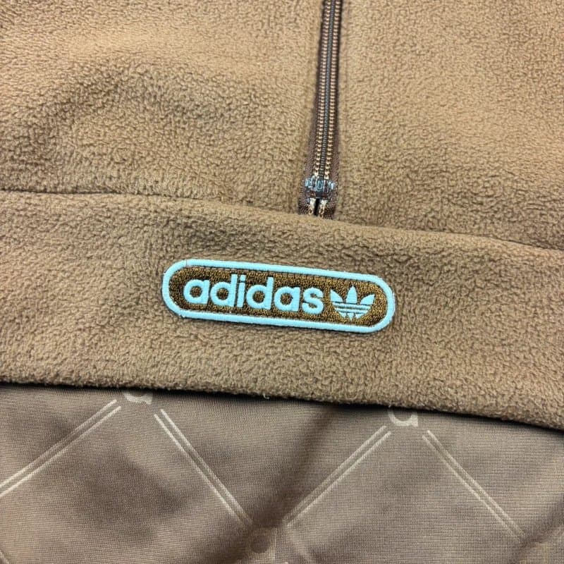 adidas Adidas Originals Retro Luxury Pullover Hooded Jumper Brown & Pink XS