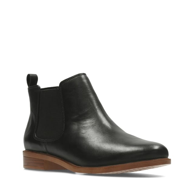 Clarks Clarks Women's Taylor Shine Black Leather Chelsea Boots - 2