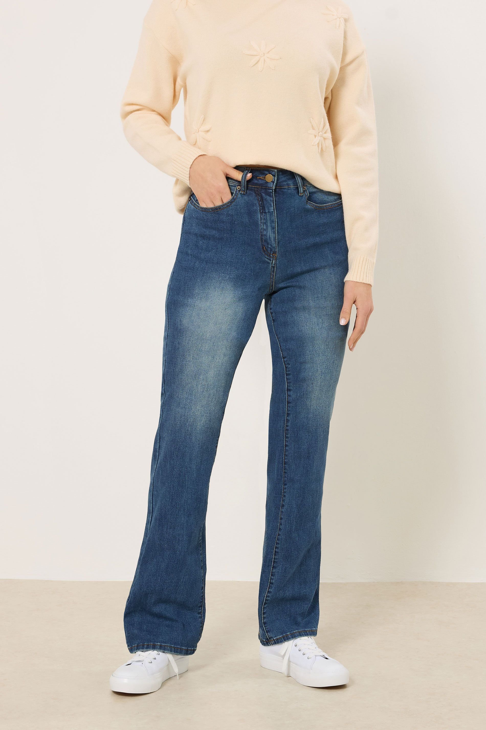 Long Tall Sally Long Tall Sally Women's Tall Bootcut Jeans in Blue - 3