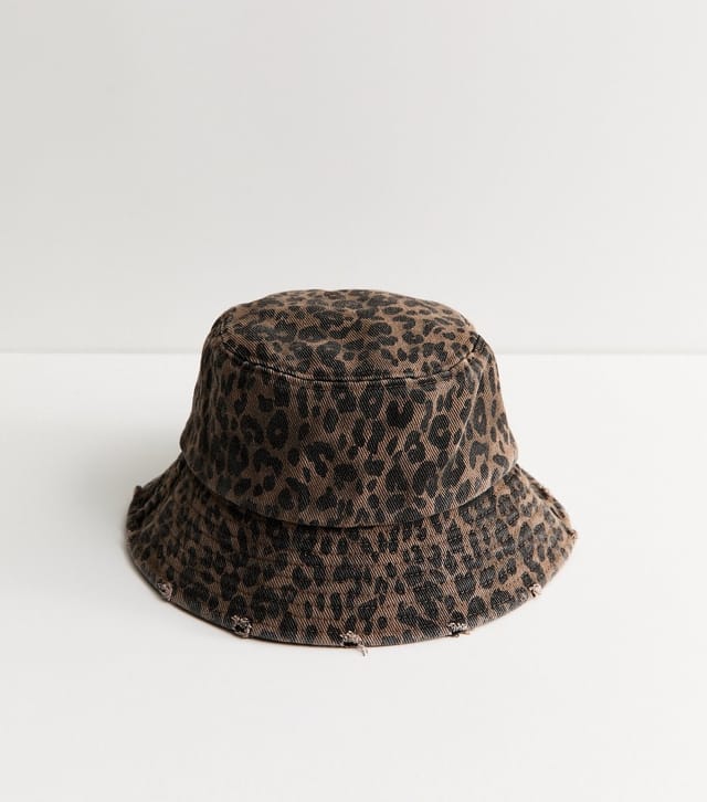 New Look Brown Leopard Print Bucket Hat New Look - 2