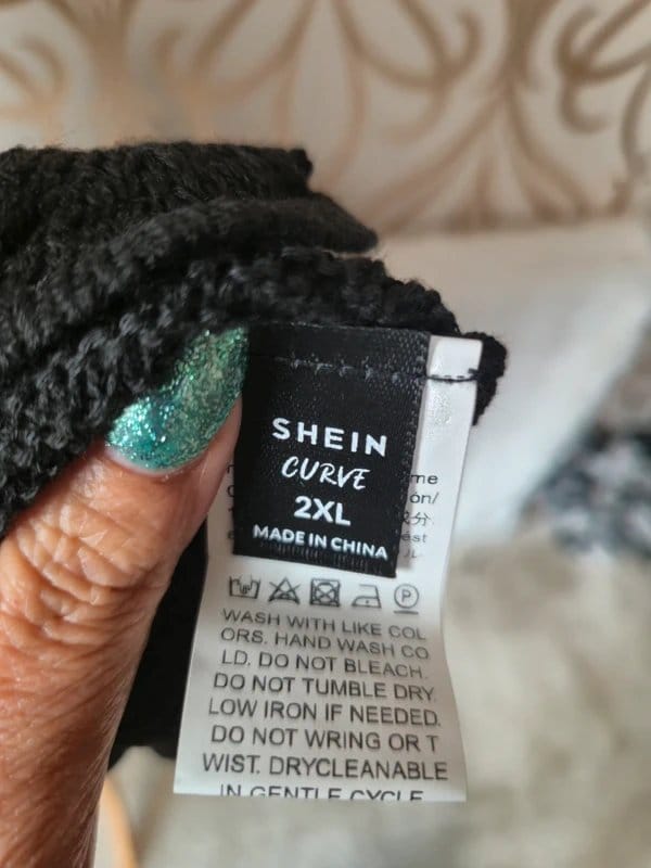 Shein Curve Black Knit Beach Dress Size 20