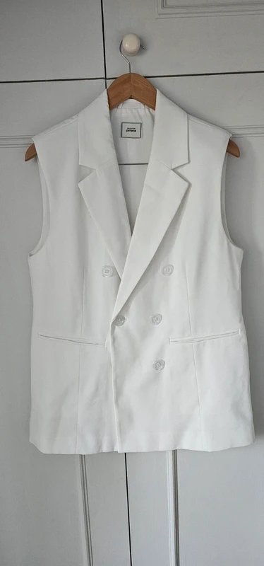 ASOS Asos Pimkie white sleeveless blazer S - 1