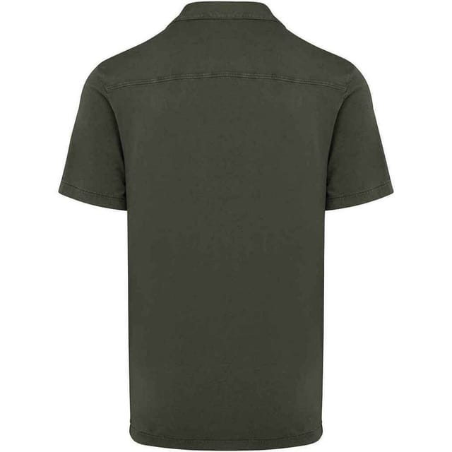 Spasso Spasso Men's Jersey Short-Sleeved Shirt in Khaki - 2