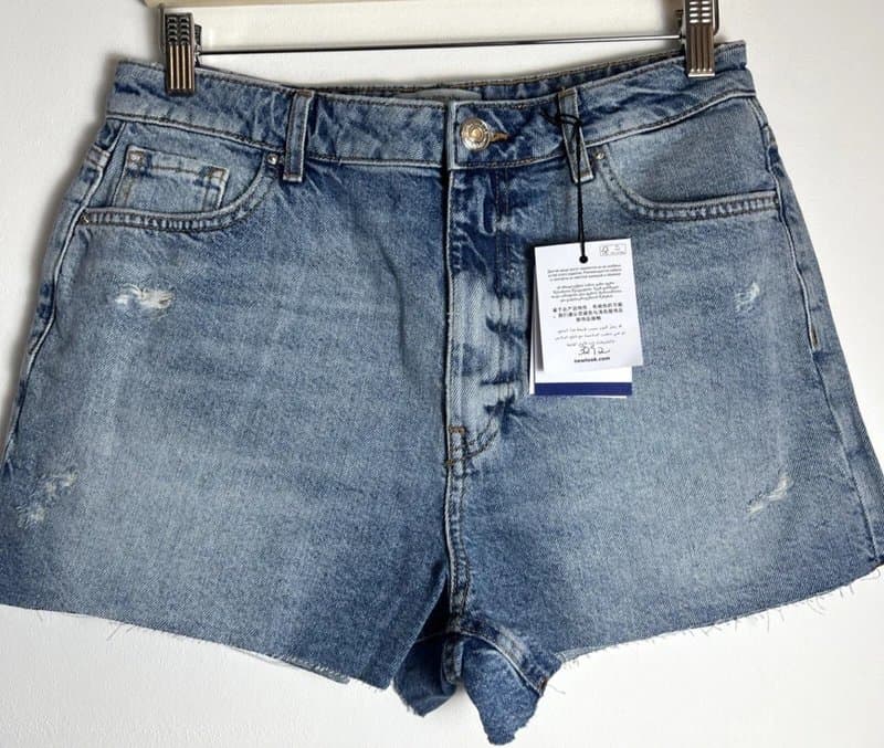 New Look New look - denim mom shorts - size 12 - light blue