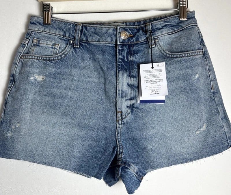 New Look New look - denim mom shorts - size 12 - light blue - 1
