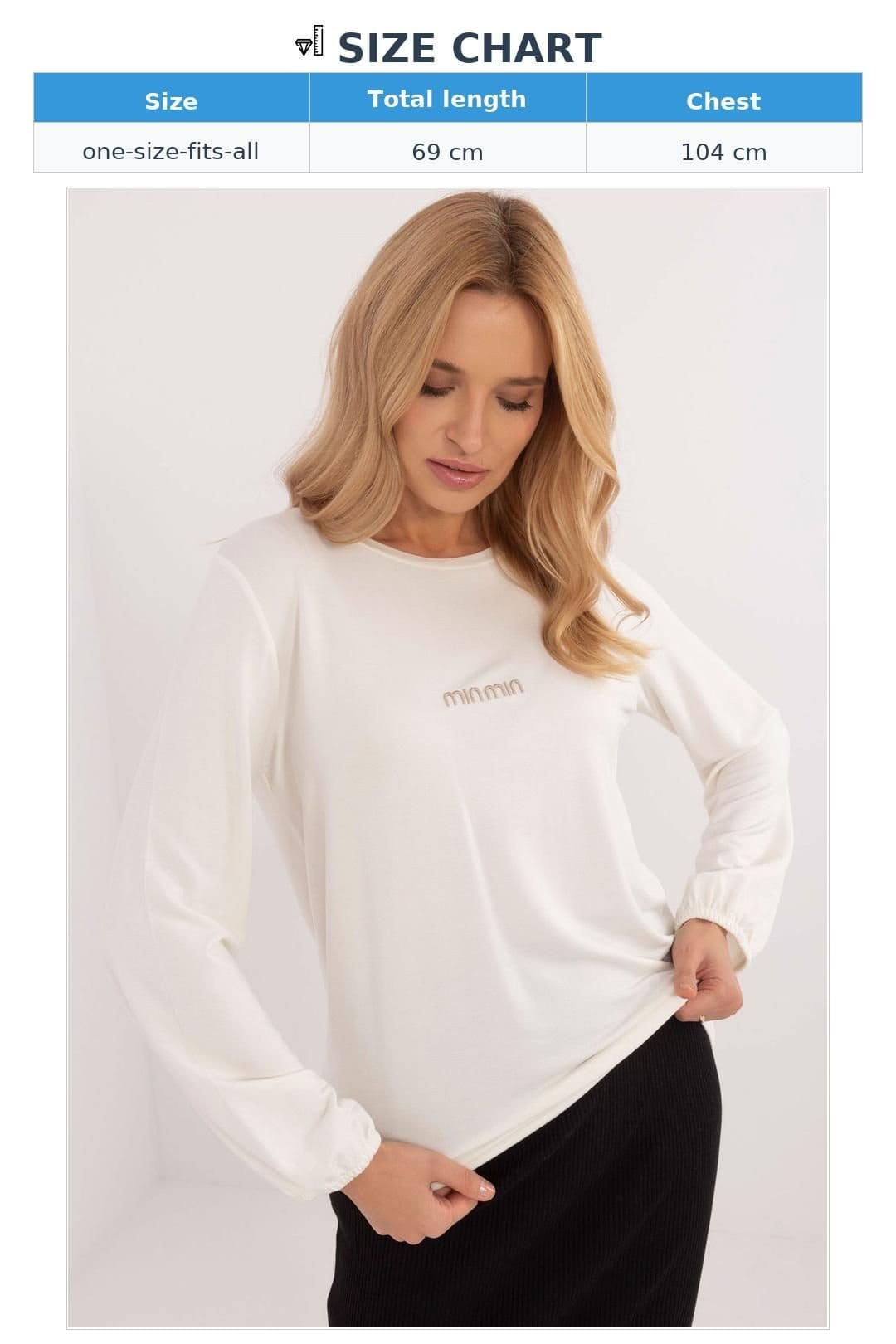 Love Lace Love Lace Women's Micro Modal Elastane Pull On Blouse in White - 4
