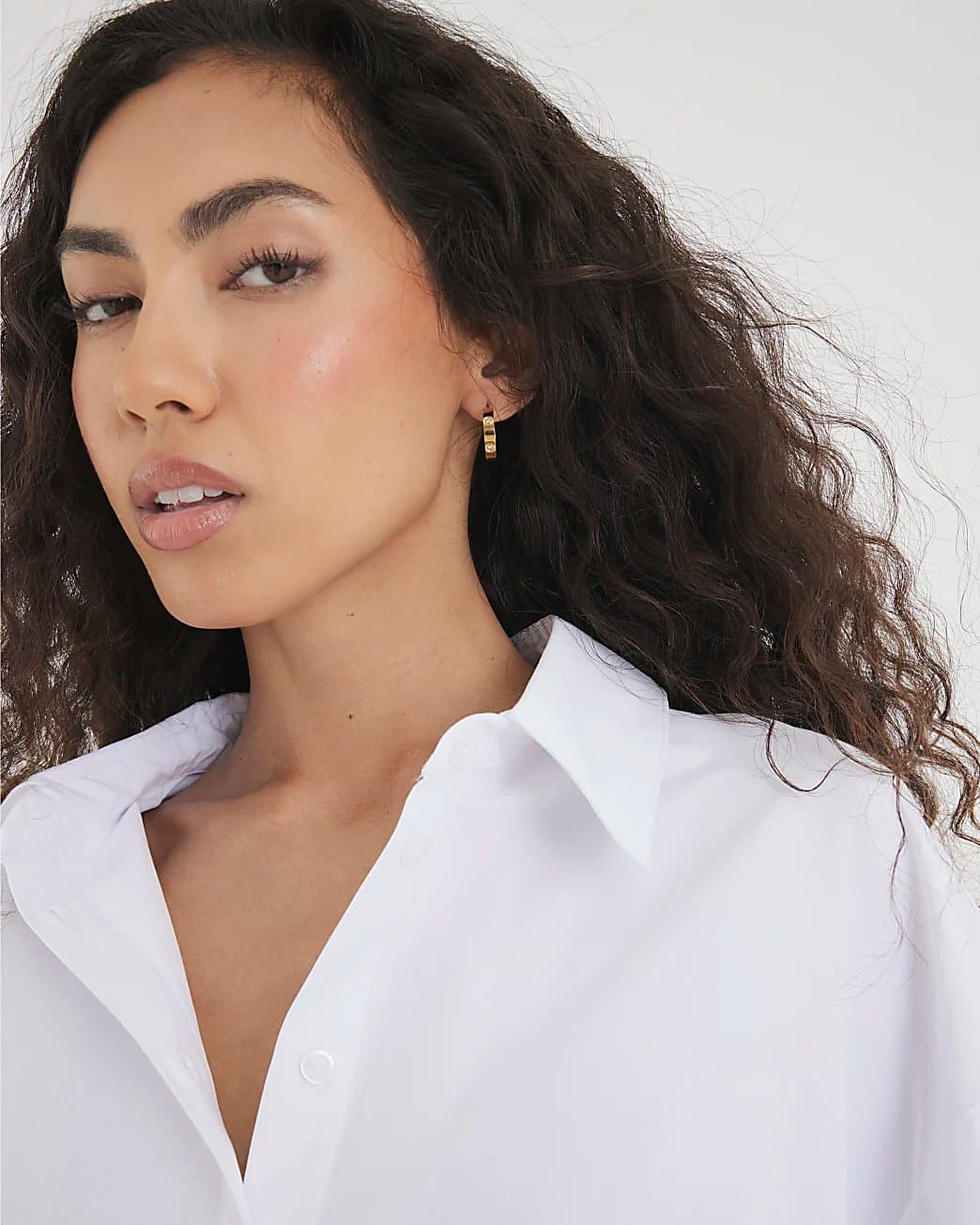 River Island River Island Womens Gold Stainless Steel Hoop Earrings