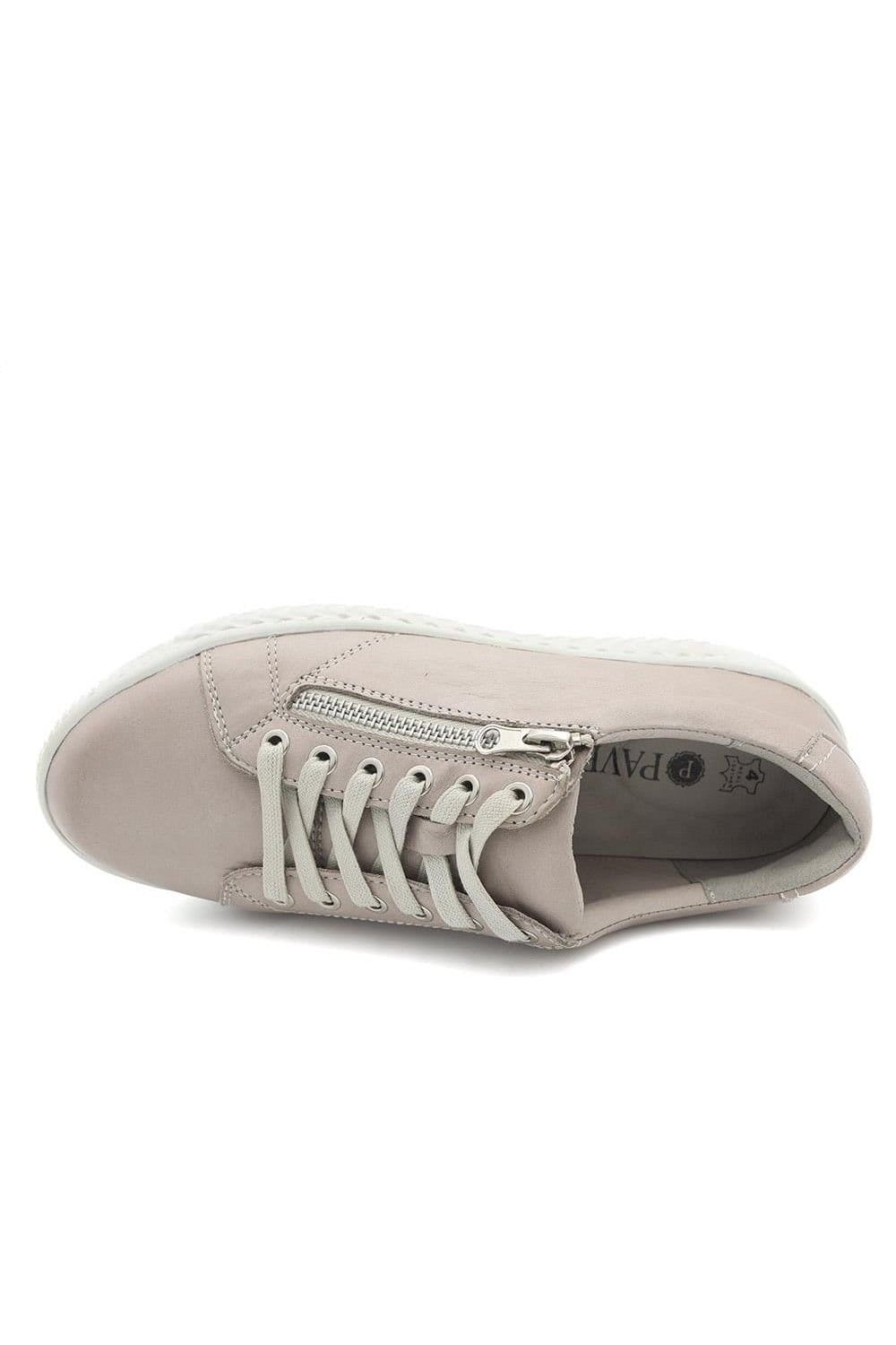 Pavers Pavers Women's Casual Leather Trainers in Stone - 4