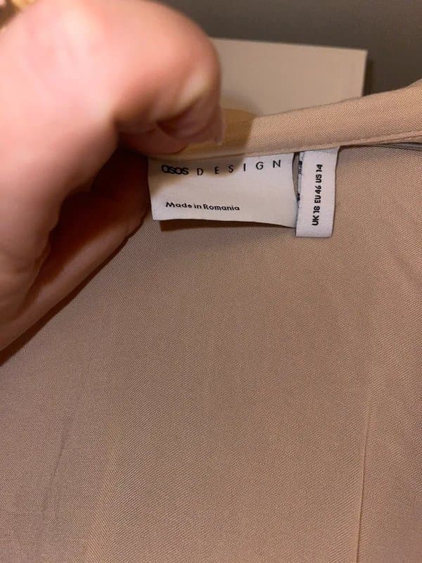 ASOS ASOS cream cut out tie midi dress