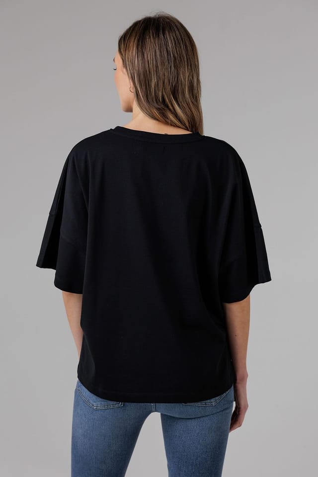 French Connection French Connection Women's 2 Pack Cotton Crew Neck Boxy Fit Short Sleeve T-Shirts - 3