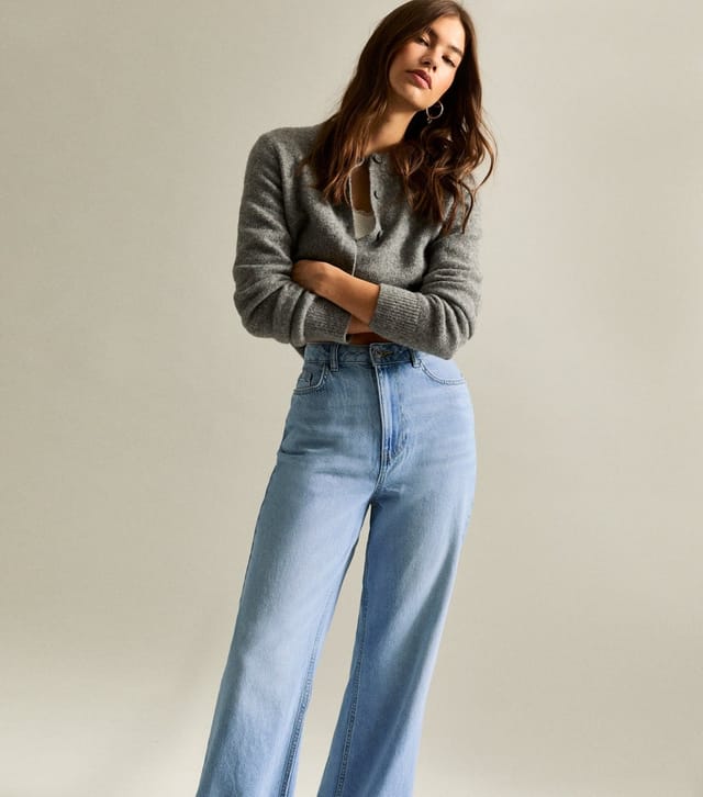 New Look Women's Light Blue Adalae High Waisted Wide Leg Jeans New Look - 3