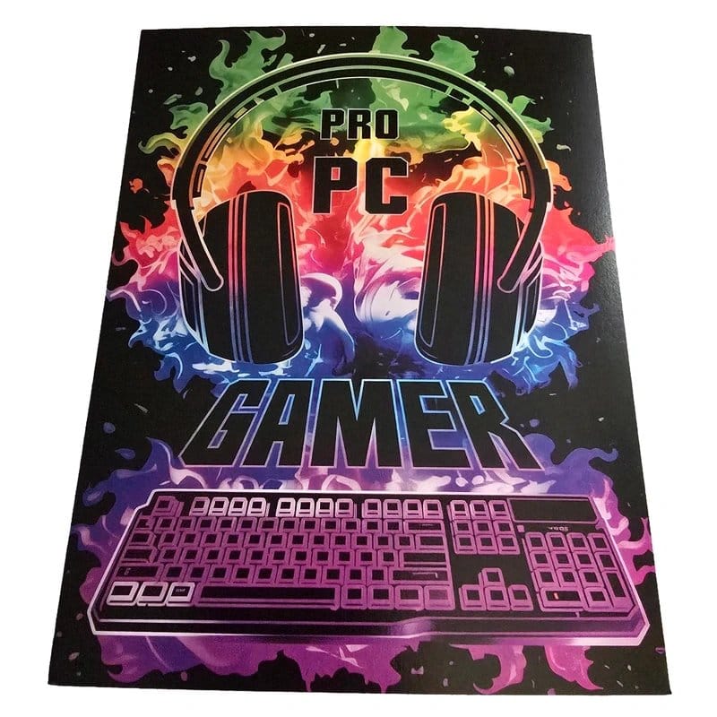 Art Neon Pc Gamer Wall Art Decor Print 8"x10" - 1