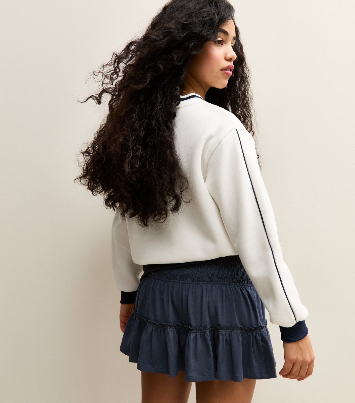 New Look Girls' Blue Ruffled Jersey Skort New Look - 4