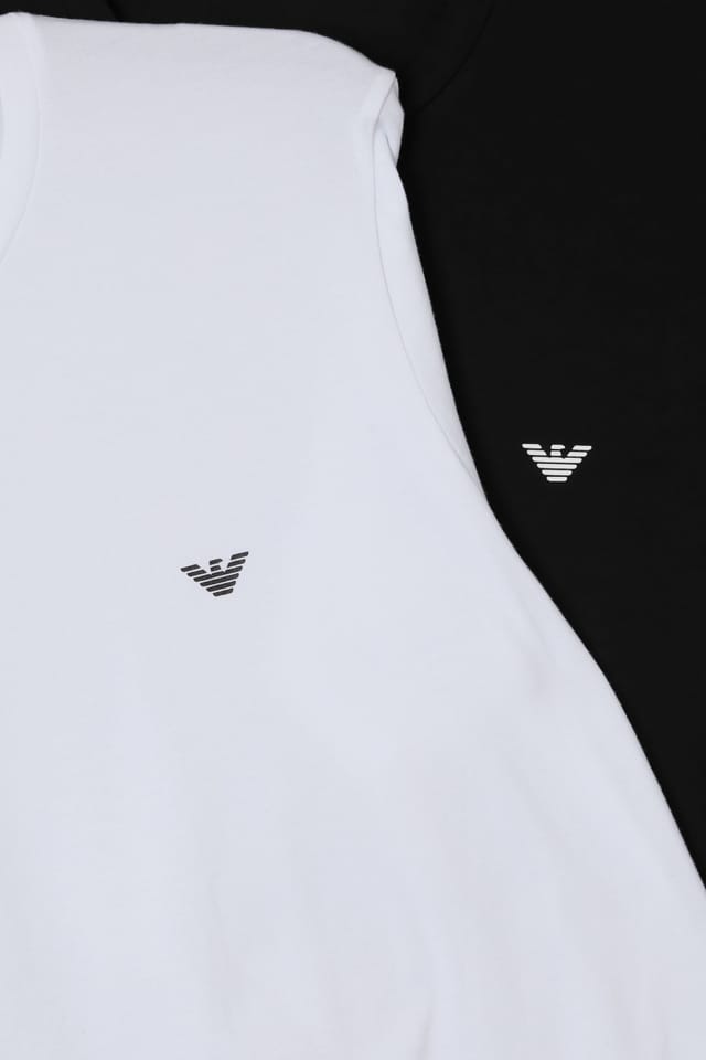 Emporio Armani Emporio Armani Men's 2 Pack Crew Neck T-Shirts Black White in Black/White - 2