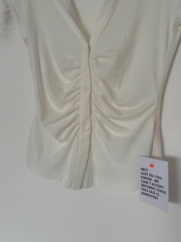 ASOS Ruched white top