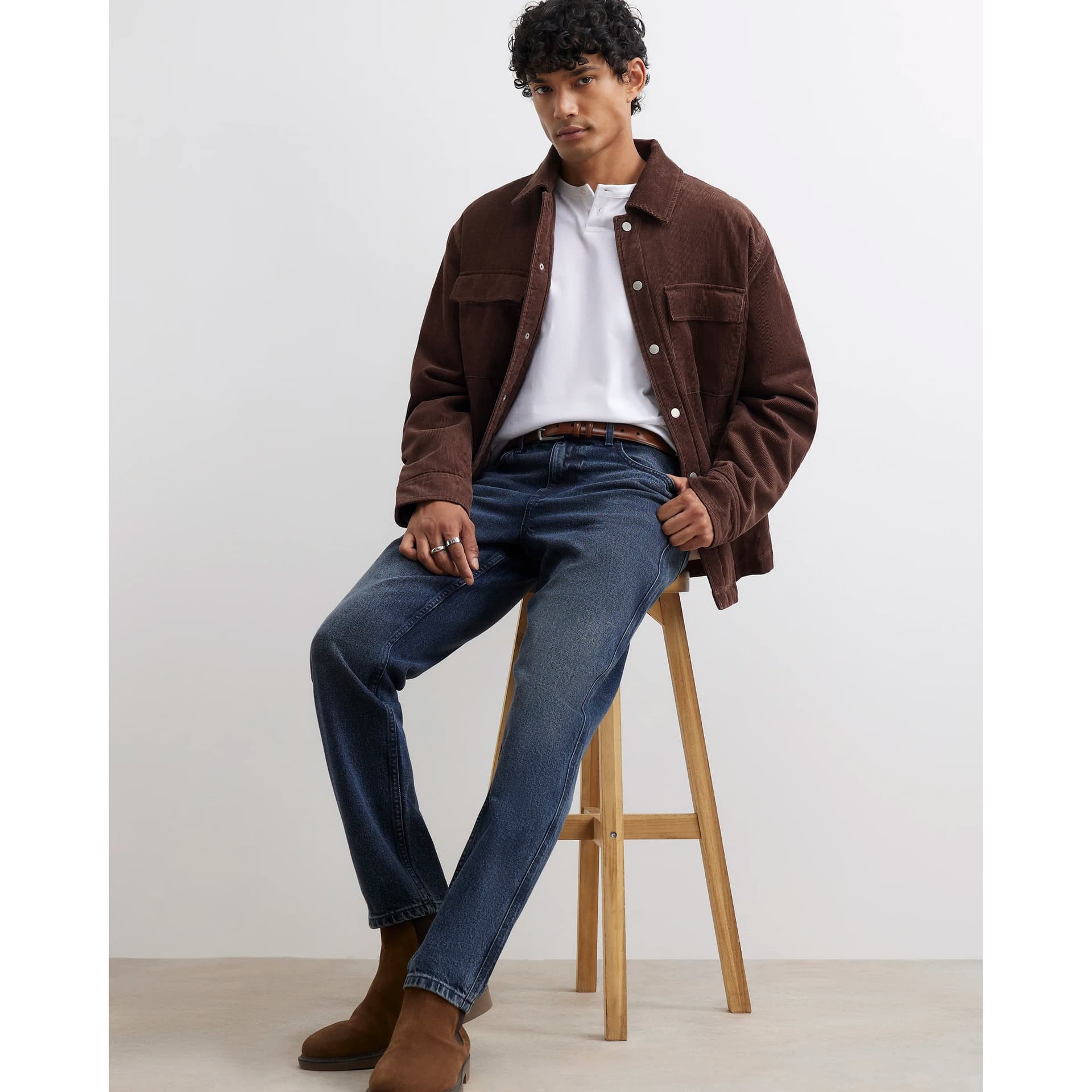River Island Mens River Island Blue Tapered Fit Jeans