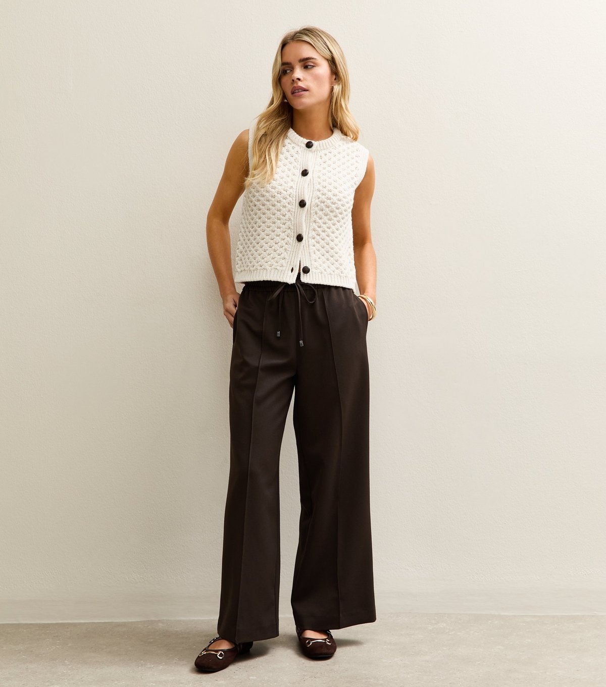 New Look Women's Petite Brown Wide Leg Trouser New Look - 2